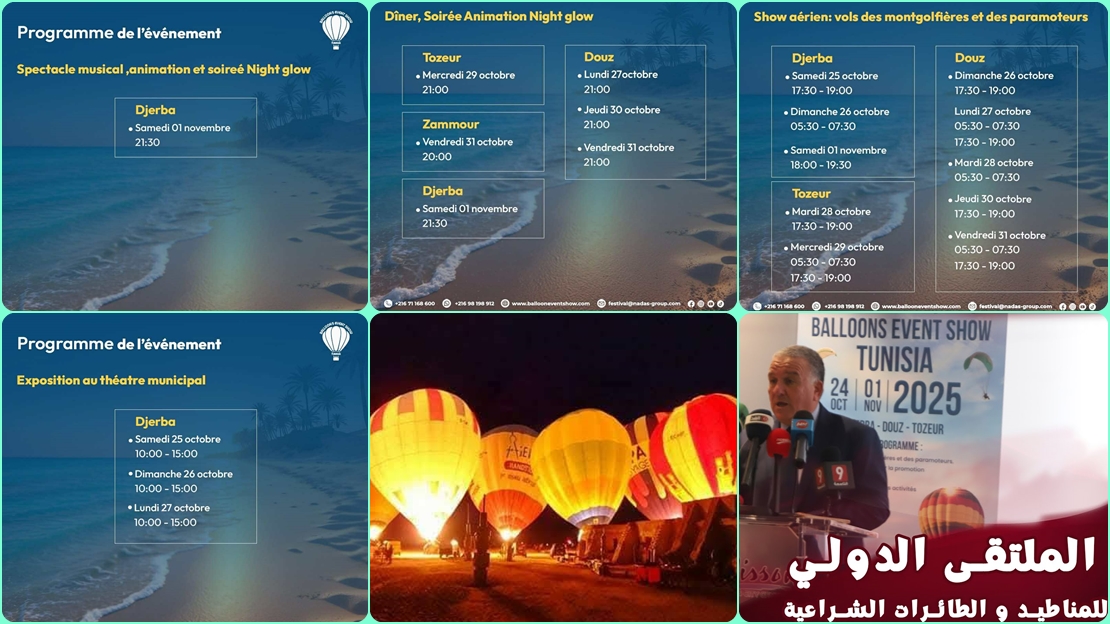 تونس تتحدى السماء: ملتقى دولي للمناطيد والطائرات الشراعية يرفع راية السياحة الصحراوية إلى آفاق جديدة
