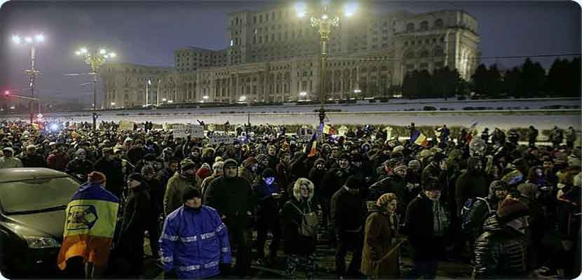 المظاهرات التي اعتبرت الأكبر في البلاد منذ سقوط النظام الشيوعي في رومانيا