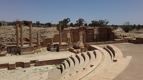 المسرح الروماني بالموقع الأاثري بمدينة سبيطلة|||