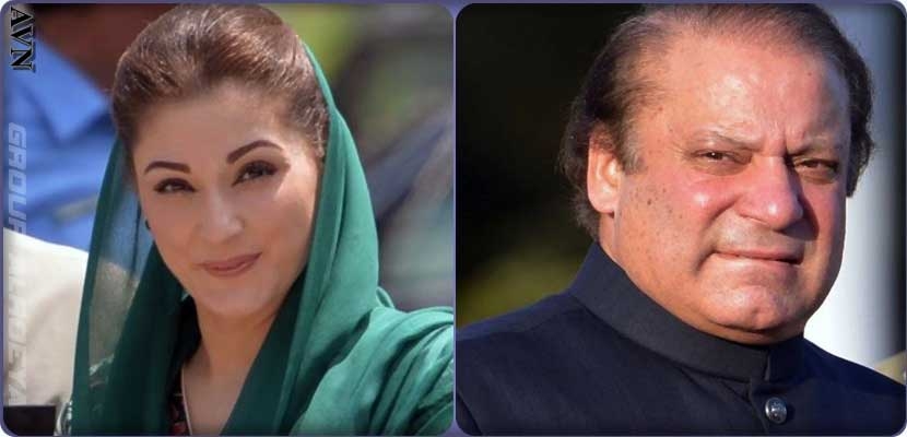رئيس الوزراء الباكستاني المخلوع نواز شريف وابنته 