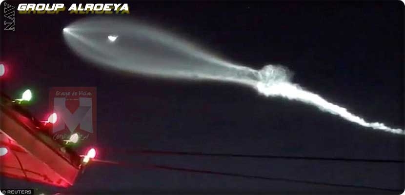 صاروخ " فالكون 9" في سماء كاليفورنيا الأمريكية