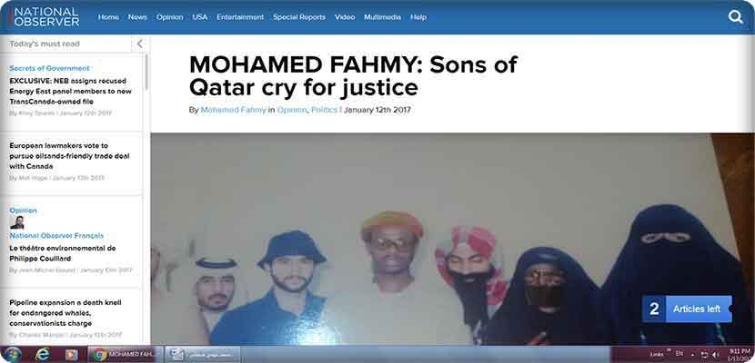 صورة من عنوان مقال صحفي الجزيرة الإنجليزية السابق "محمد فهمي"