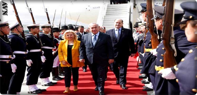 رئيس الوزراء الاسرائيلي نتنياهو وزوجته سارة يصلان الارجنتين