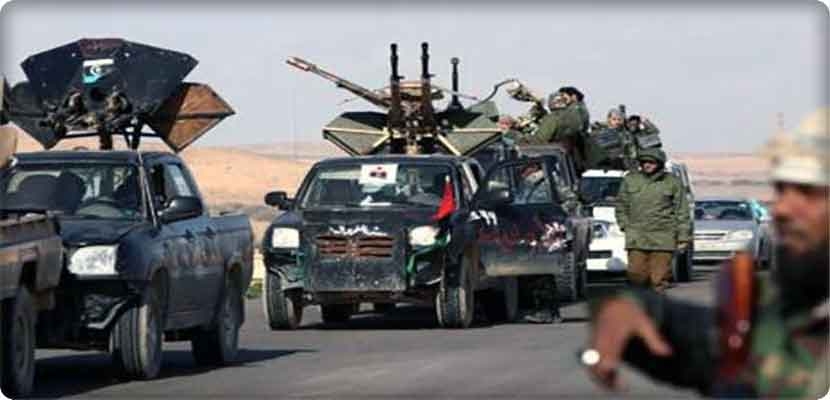 يسيطر على الجزء الغربي من ليبيا ميليشيات فجر ليبيا المسلحة والمدعومة من حركة النهضة الإسلامية في تونس
