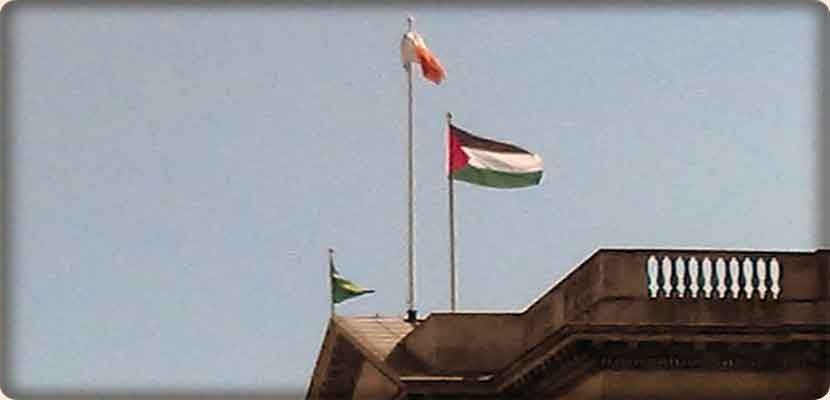 #العلم_الفلسطيني فوق مبنى #بلدية_دبلن - #العاصمة #الايرلندية