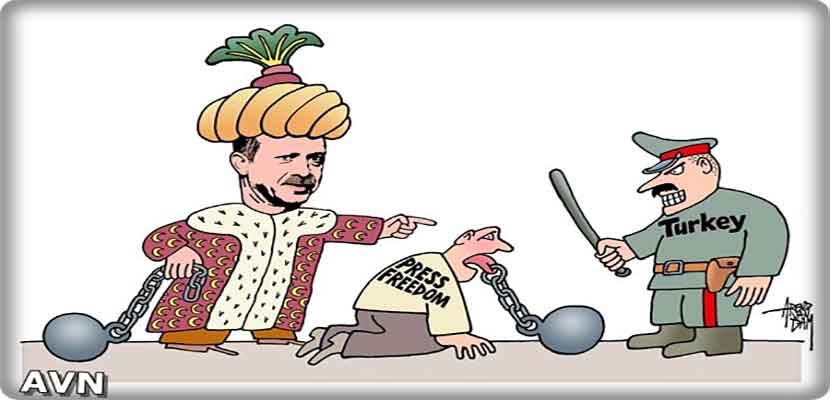 كاريكاتور يسخر من الرئيس التركي رجب طيب أردوغان