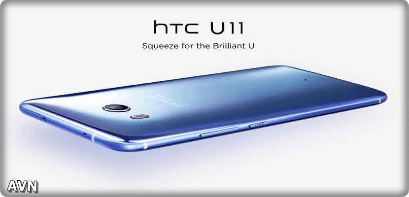 الهاتف الجديد  HTC U11 في أسواق الإمارات العربية المتحدة بألوان الفضي والأزرق الياقوتي والأسود والأبيض والأحمر الشمسي.